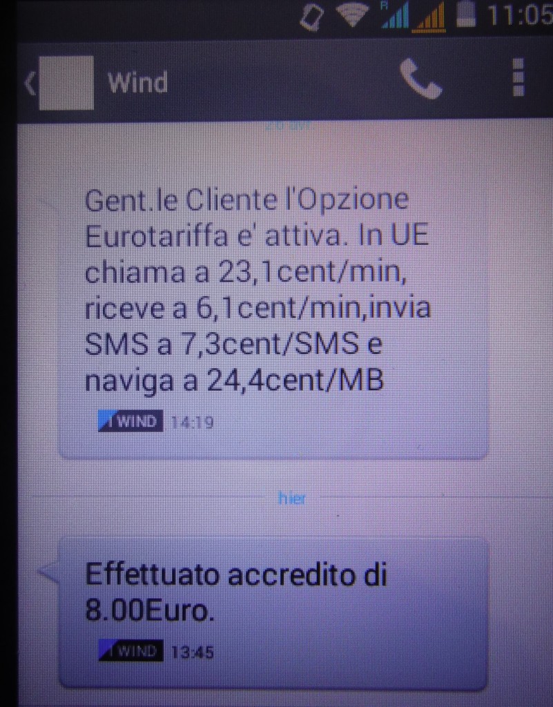 wind retromarcia eurotariffa e rimborso